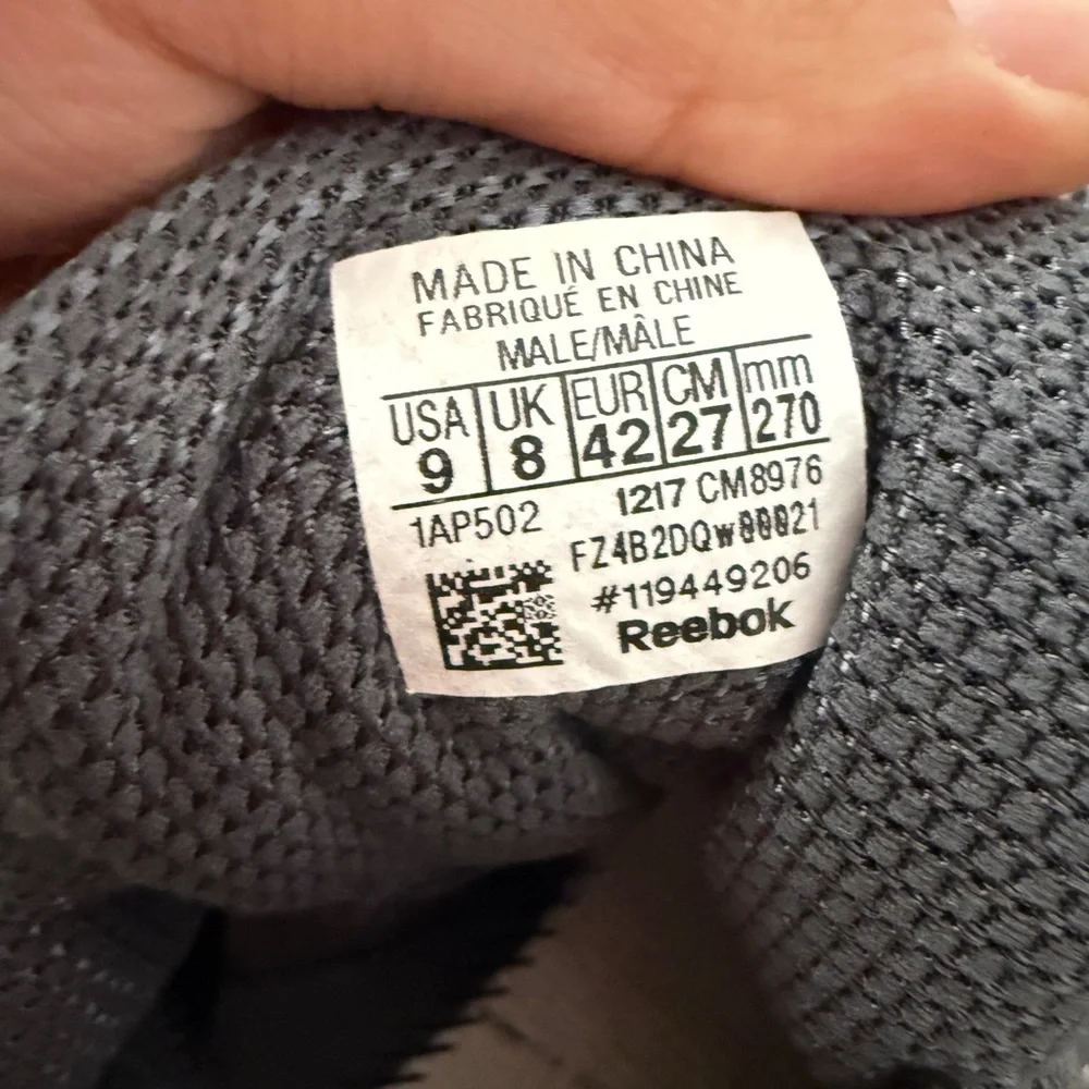 Reebok Gray and White Athletic Shoes